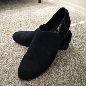 TOMS suede slip-on shoes